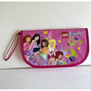 Lego Friends Mini Figure Travel Play Case/clutch with strap 9"×5" Pink